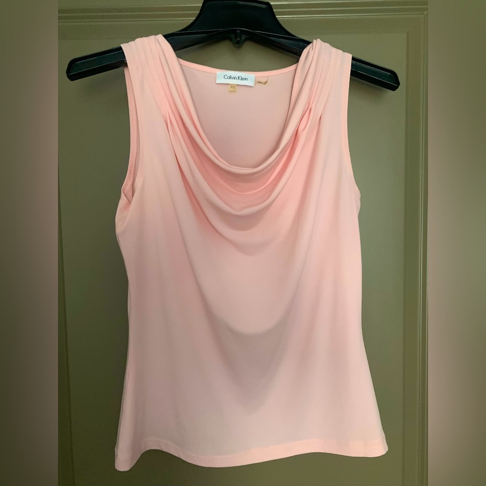 Calvin Klein Pink Sleeveless Shell Blouse